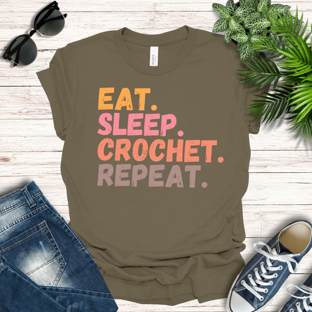 Eat, Sleep, Crochet Tee