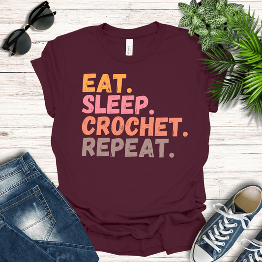 Eat, Sleep, Crochet Tee