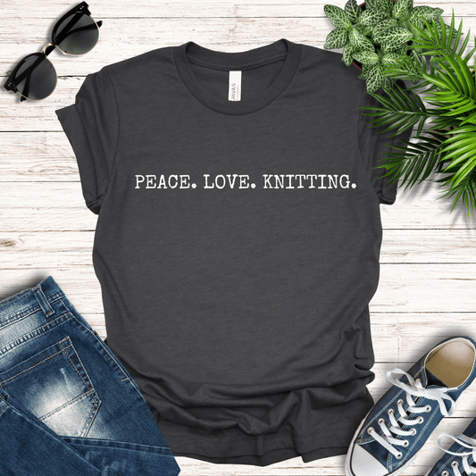 Peace. Love. Knitting Tee